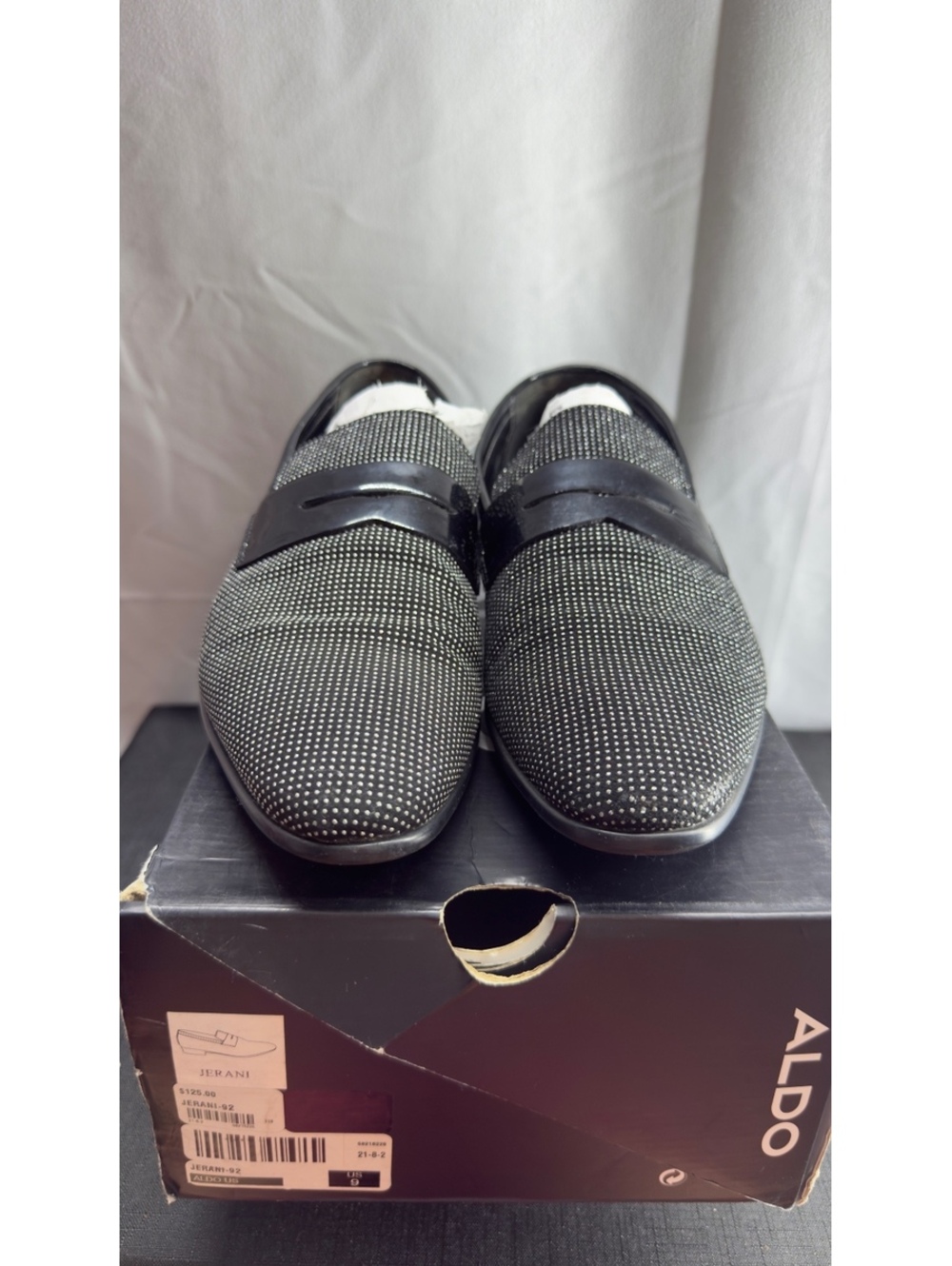 Aldo Shoes Mens Loafers Shiny Formal Asaria Black